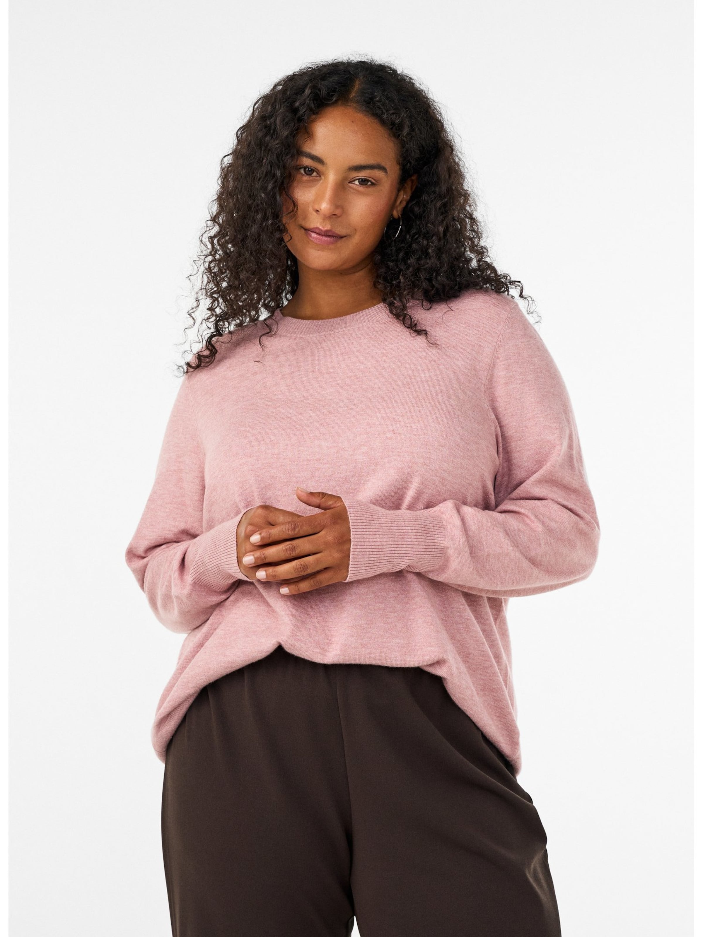 Zizzi - Sudadera en rosa: frente