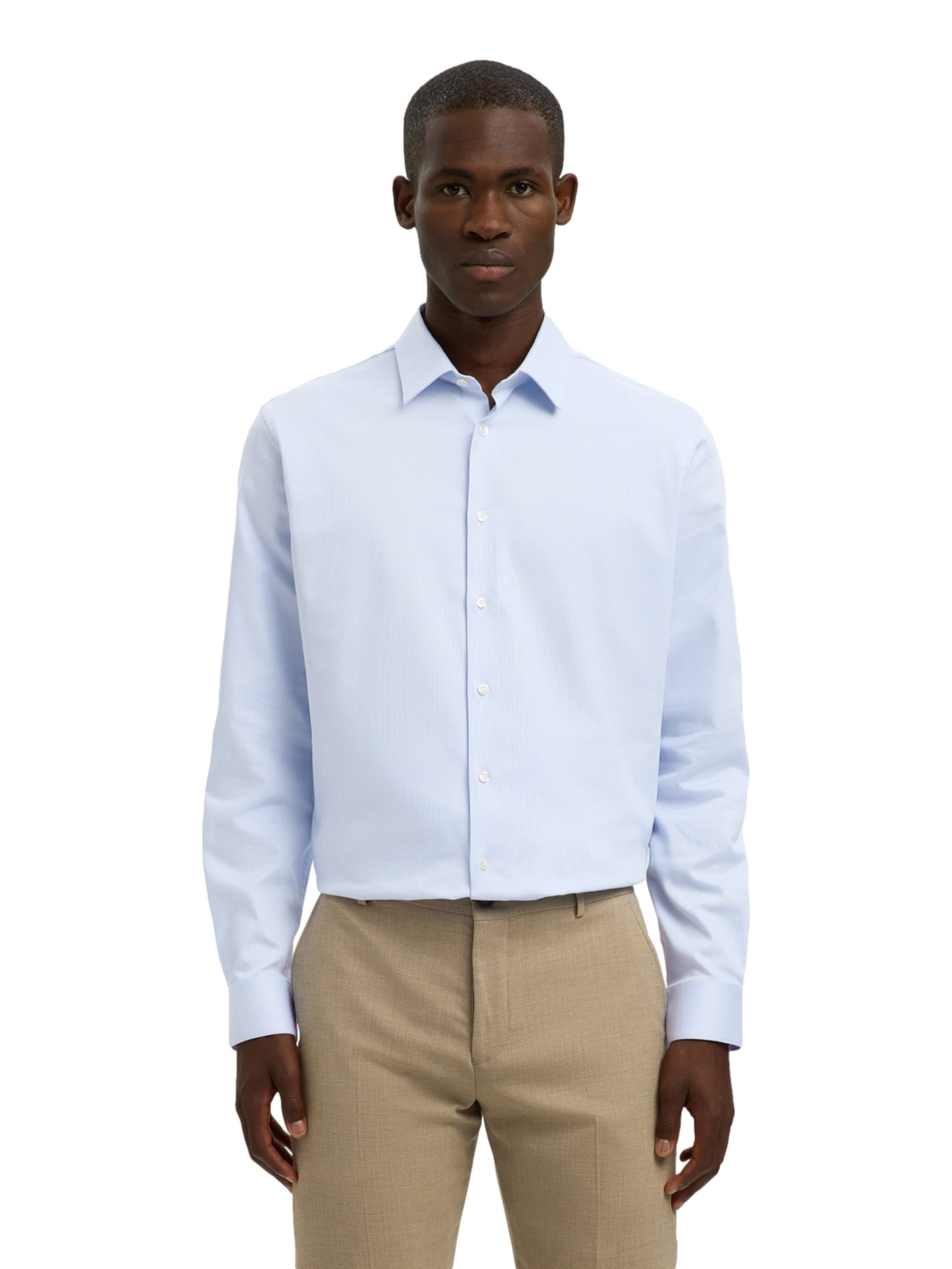 Coupe slim Chemise SELECTED en bleu : devant