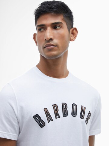 Barbour T-Shirt 'Ancroft' in Weiß