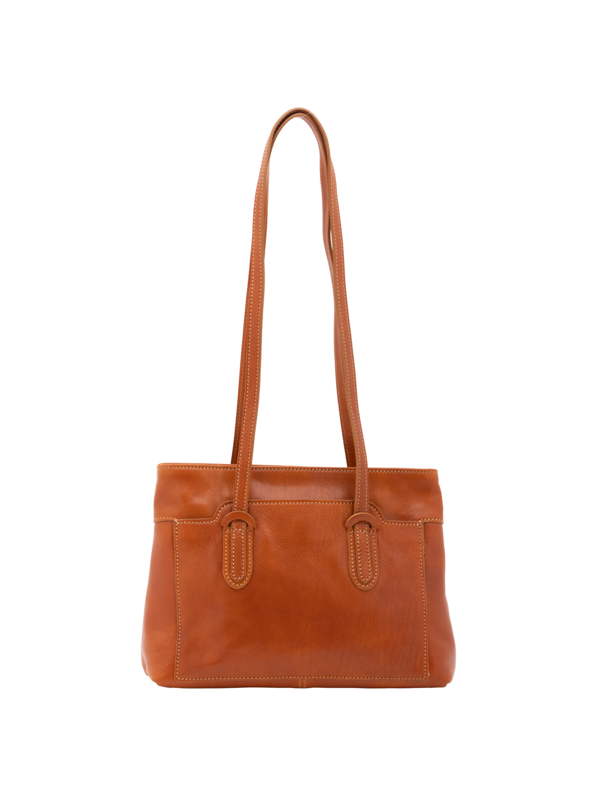 Borsa a spalla 'Borsa a Spalla Donna Vera Pelle Vacchetta - Chiusura Zip' di I Fratelli in beige: frontale