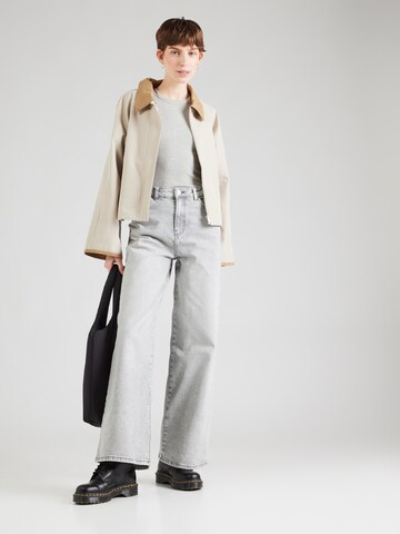 PIECES Wide leg Jeans 'PCSELMA' in Grey