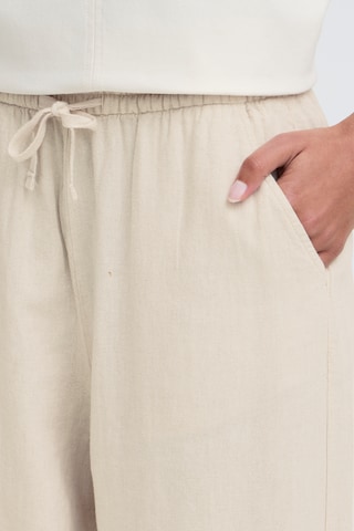 ICHI Wide Leg Hose in Beige