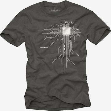 MAKAYA Shirt 'CPU' in Grey: front
