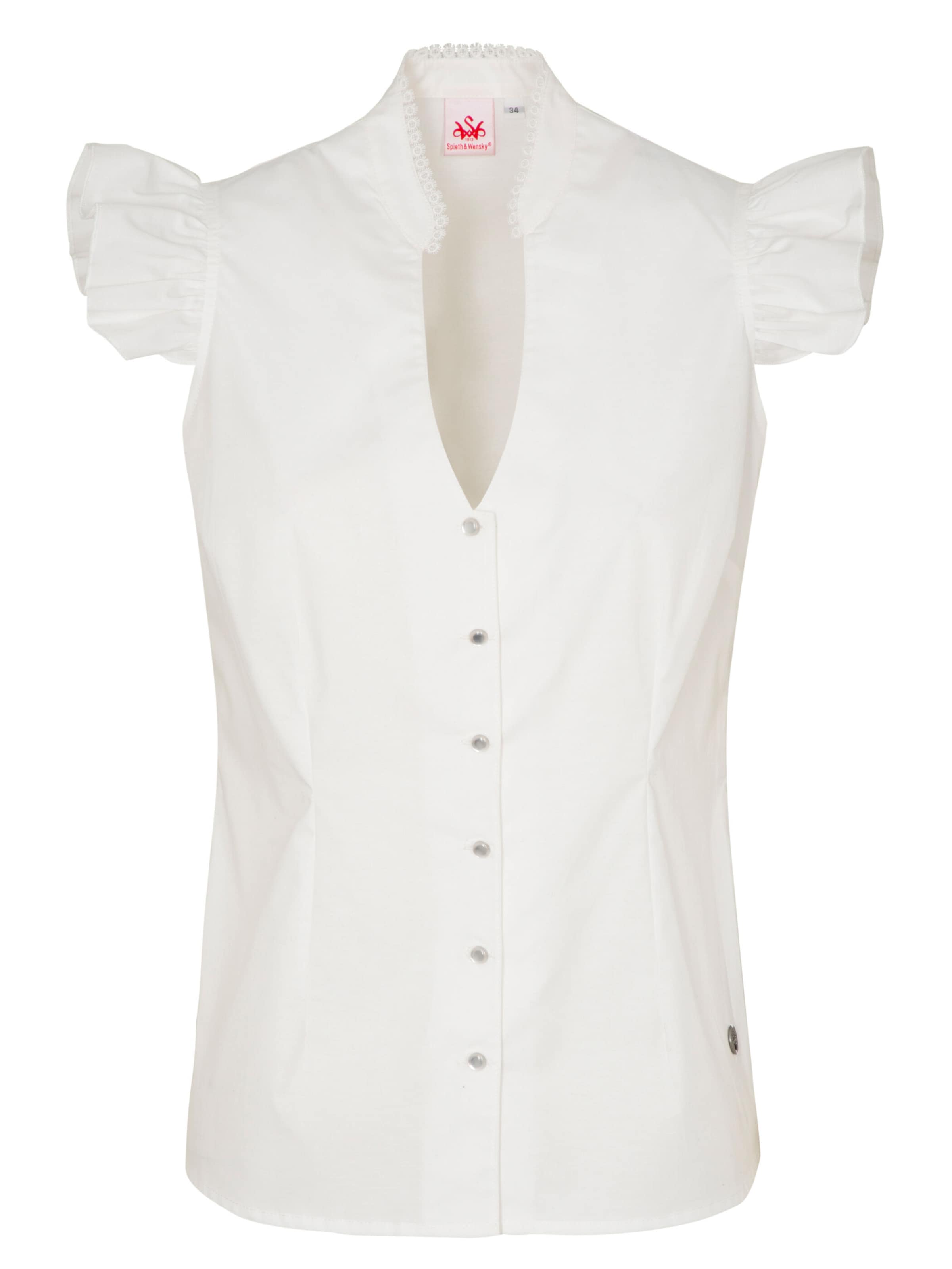 Blouse folklorique SPIETH & WENSKY en blanc : devant