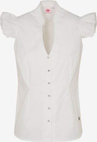 Blouse folklorique SPIETH & WENSKY en blanc : devant
