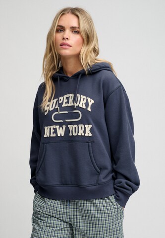 Superdry & Co Sweatshirt 'Athletic Essential' in Blauw: voorkant