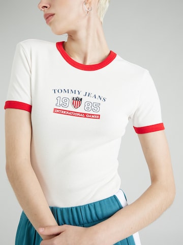 balts Tommy Jeans T-Krekls 'ARCHIVE GAMES'