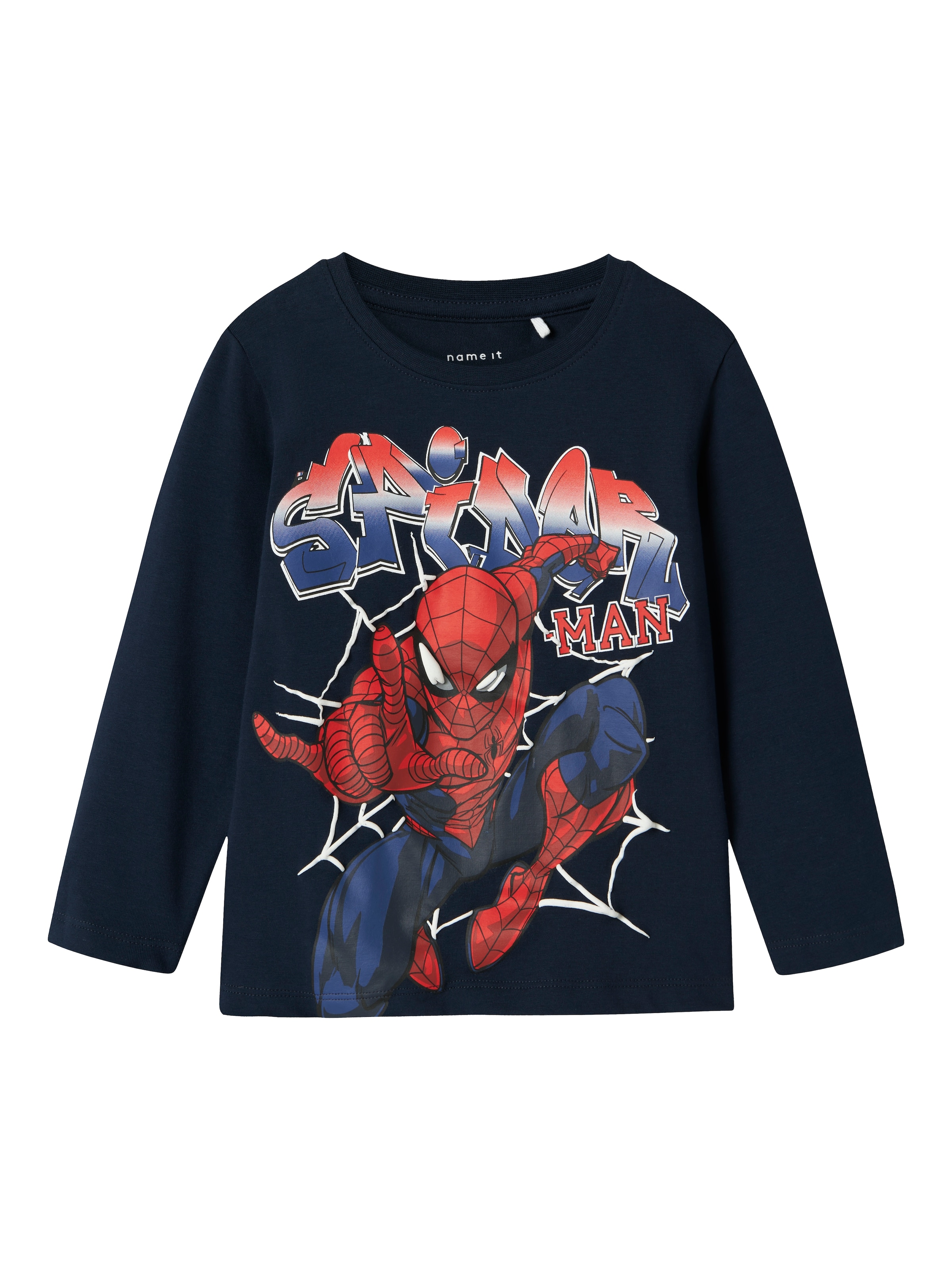 NAME IT Shirts 'NMMALVIS SPIDER' i blå: forside