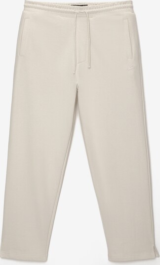 Pull&Bear Pantalon en blanc cassé, Vue avec produit