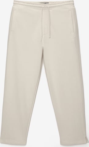 Pull&Bear Loosefit Kalhoty – bílá: přední strana