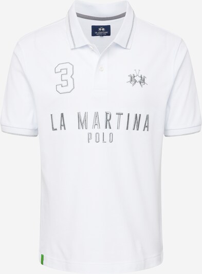 La Martina Poloshirt in grau / grün / weiß, Produktansicht