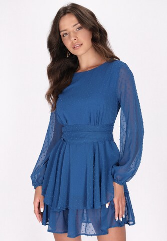 faina Dress in Blue: front