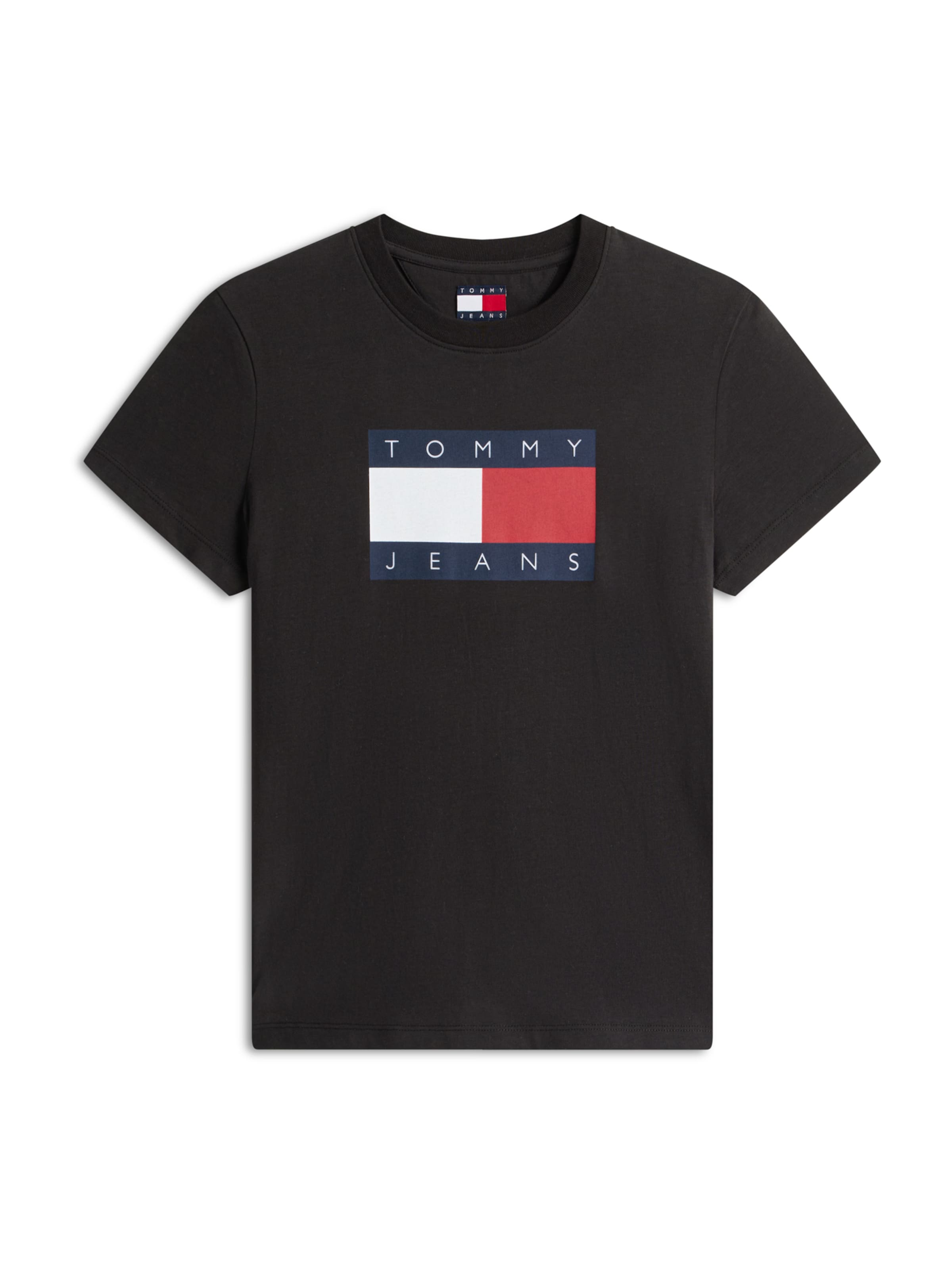 melns Tommy Jeans T-Krekls: no priekšpuses