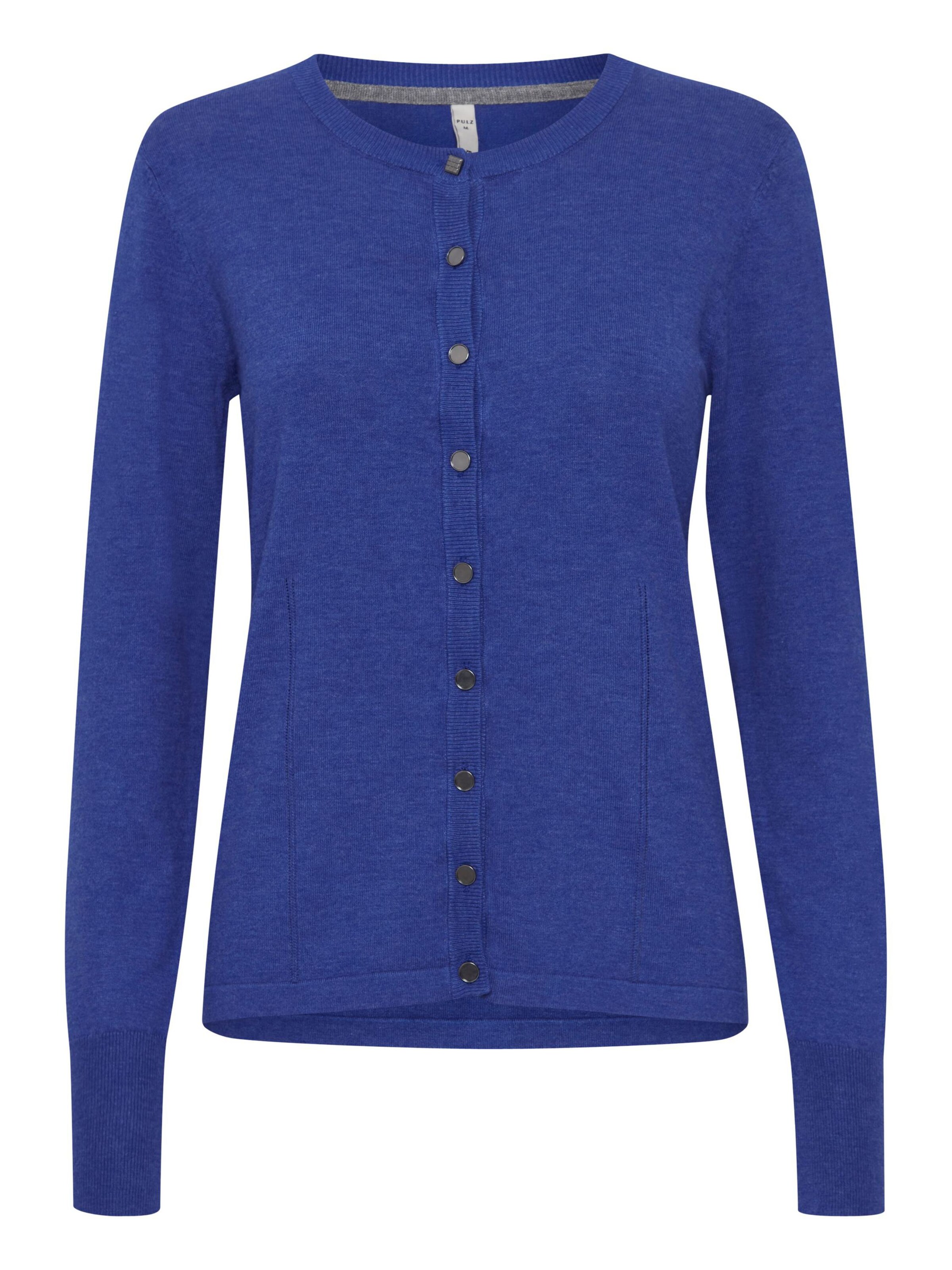 PULZ Jeans Knit cardigan 'SARA' in Blue: front