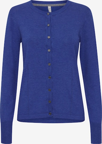 PULZ Jeans Strickjacke 'SARA' in Blau: Vorderseite