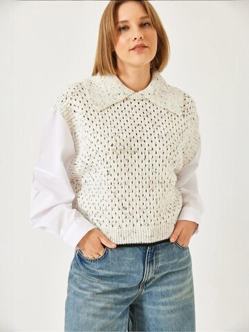 Bianco Lucci Sweater 'Pullover' in Beige