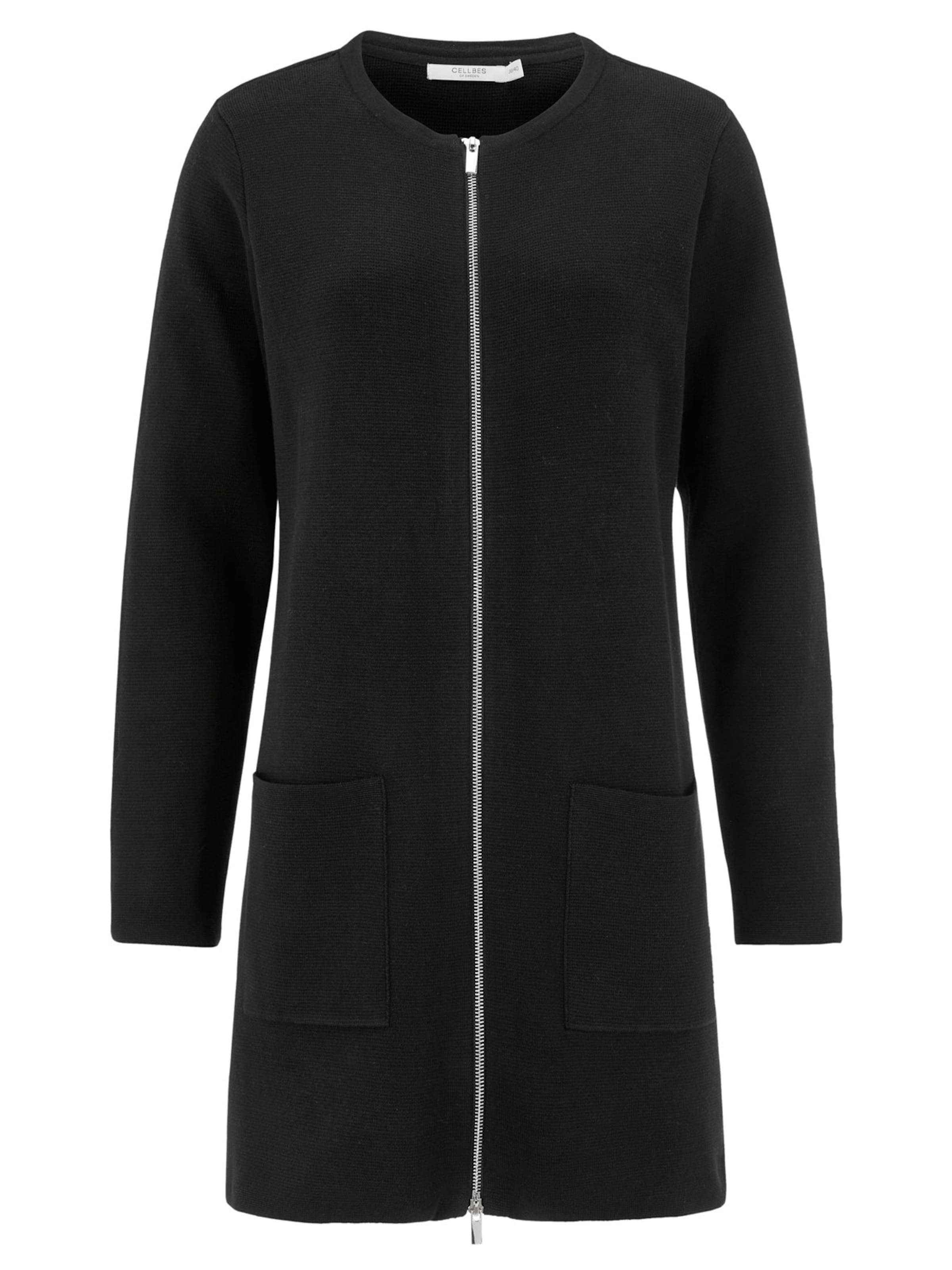 Cellbes of Sweden Knit cardigan in Black: front