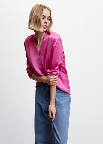 MANGO Blouse in Roze: voorkant