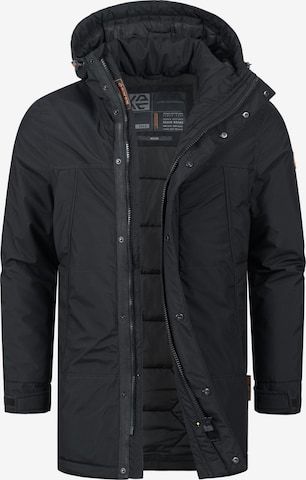 INDICODE JEANS Winter Jacket 'INBenyot' in Black: front