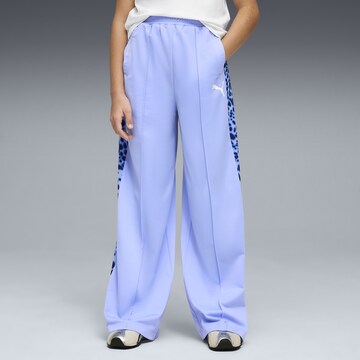 Loosefit Pantalon de sport 'T7 Animal' PUMA en violet : devant