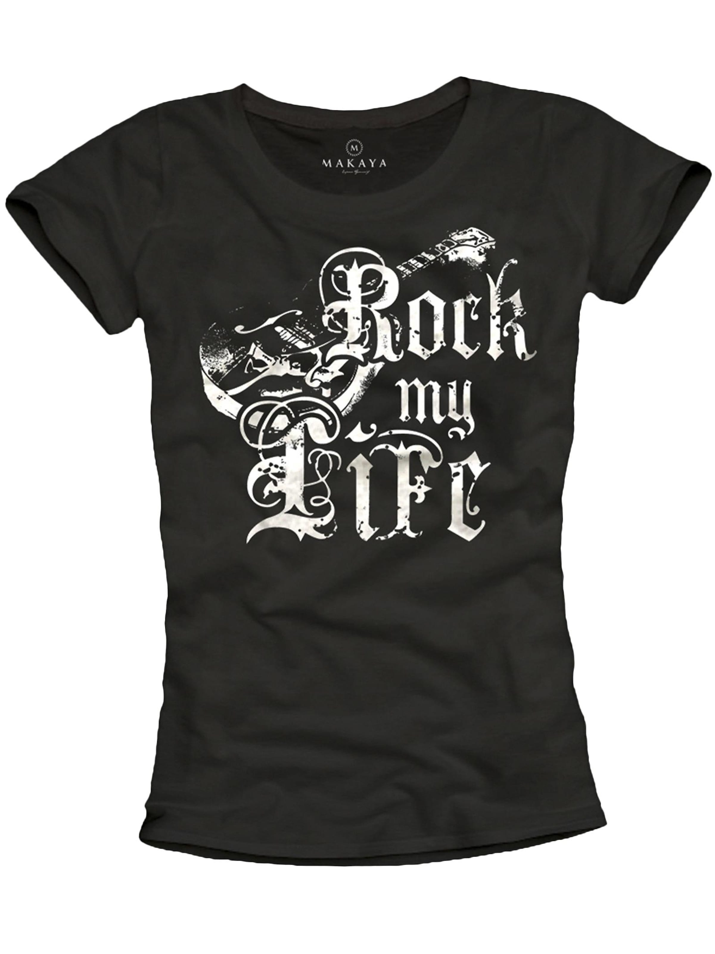 MAKAYA Shirt 'Rock my Life' in S in Black, Item view
