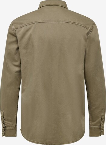 Only & Sons Comfort fit Koszula 'Bane' w kolorze brązowy