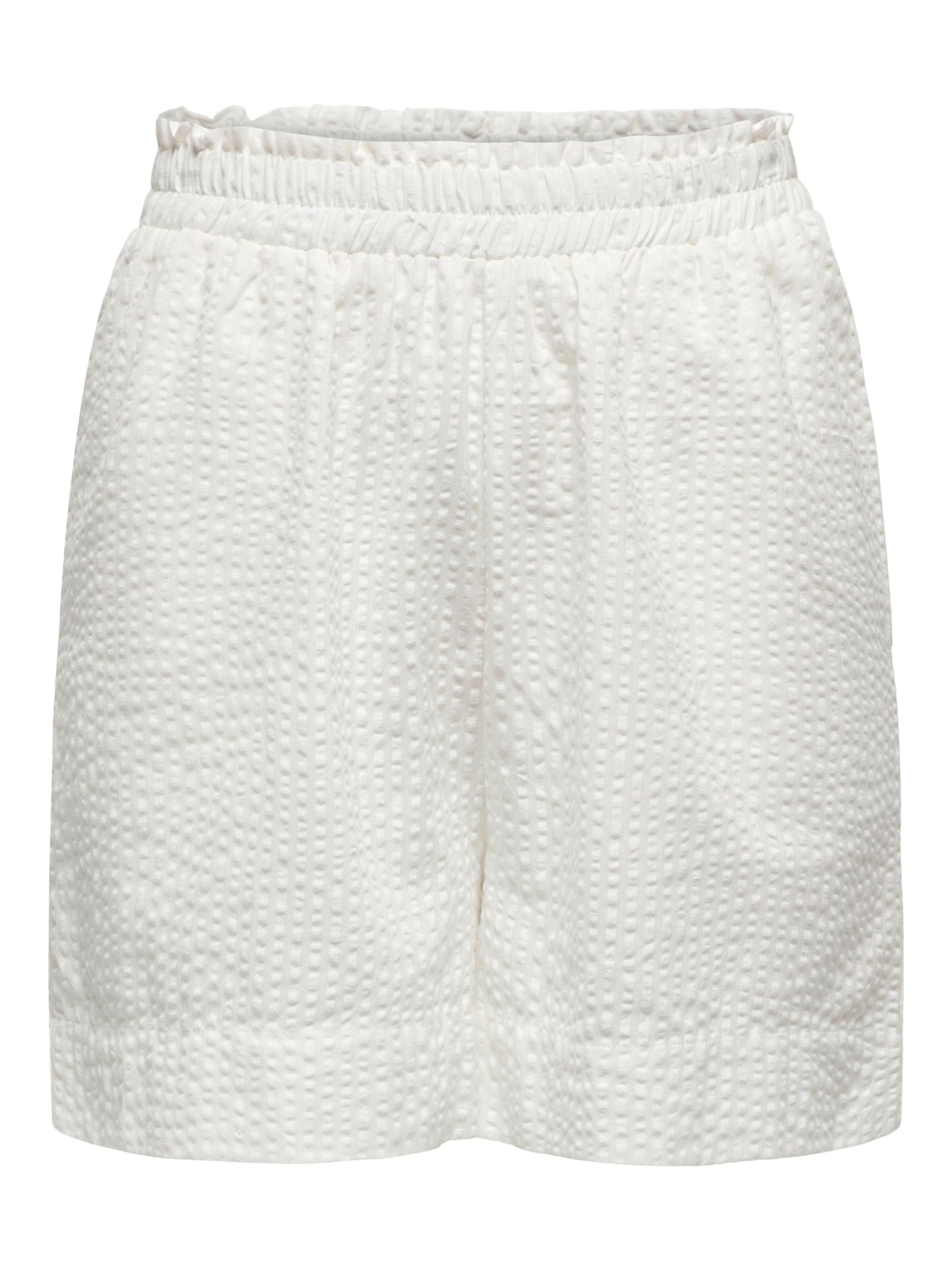 ONLY tavaline Püksid 'Alya', värv valge: eest vaates