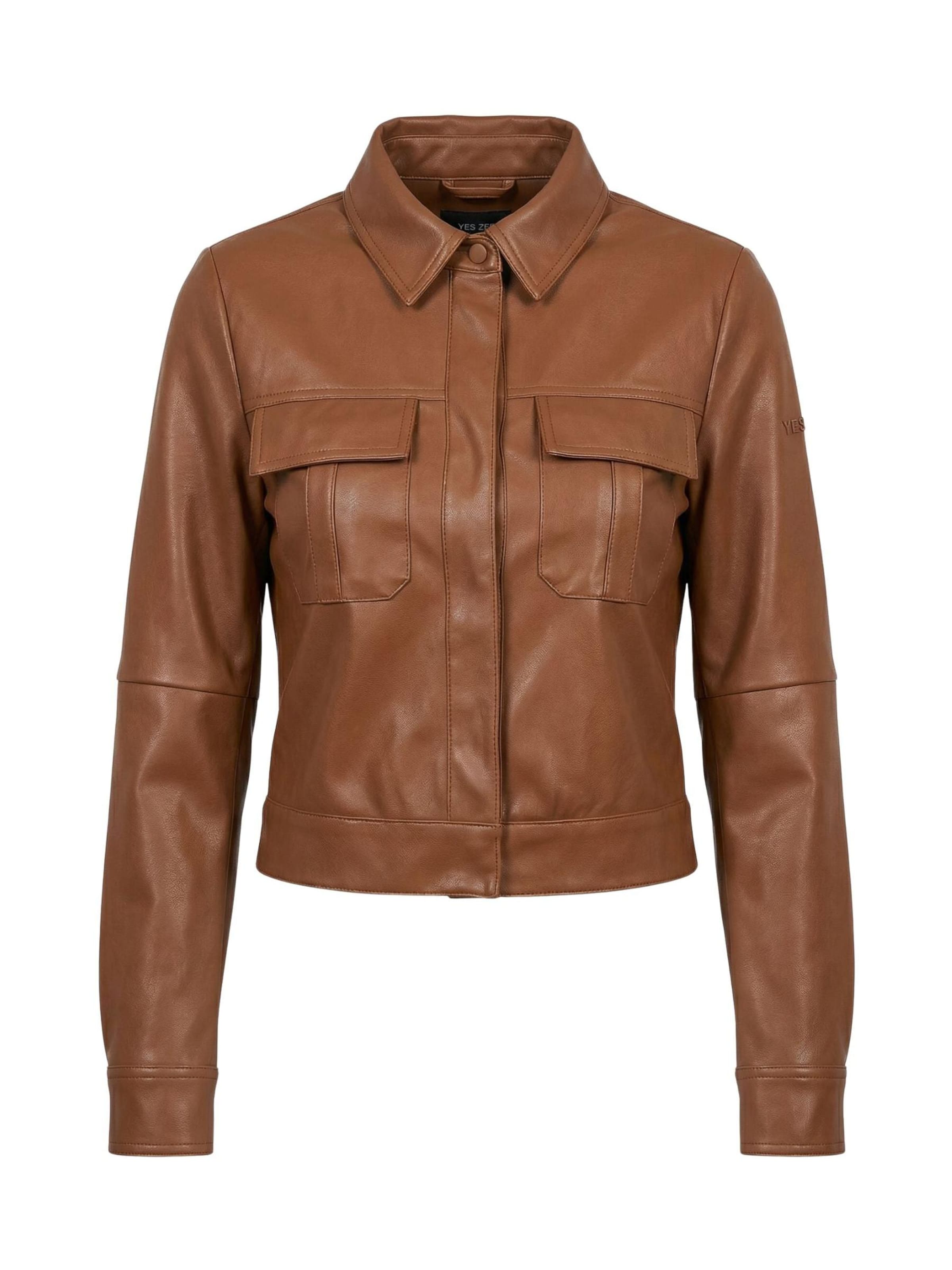 Veste mi-saison 'YES ZEE GIUBBINO YES ZEE GIUBBINO' Yes Zee en marron : devant