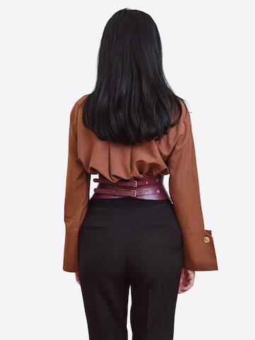 Haute Cuir Belt 'Rounded Hourglass Corset Belt' in Red