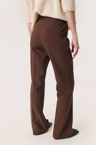 SOAKED IN LUXURY Flared Pants 'Corinne' in Brown