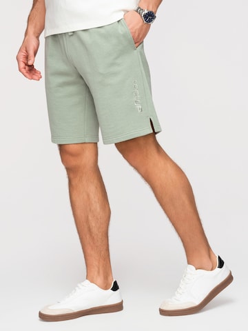 Regular Pantaloni de la Ombre pe verde