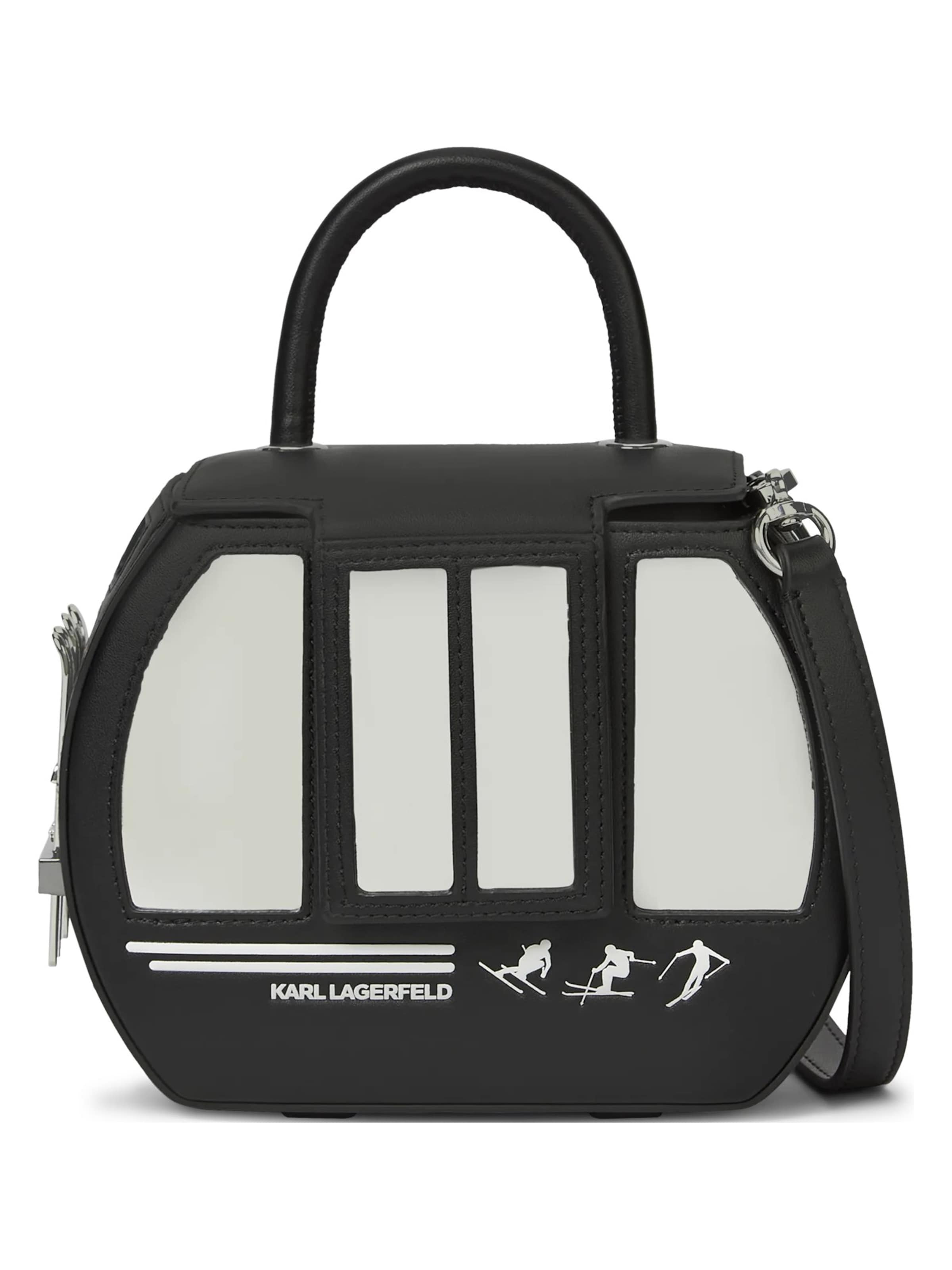 Karl Lagerfeld - Bolso de mano 'Ikon' en negro: frente