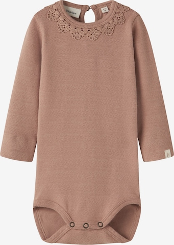 Lil'Atelier - Pijama entero/body en marrón: frente