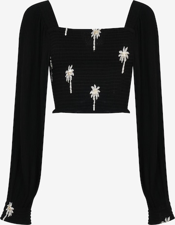 Top di South Beach in nero: frontale