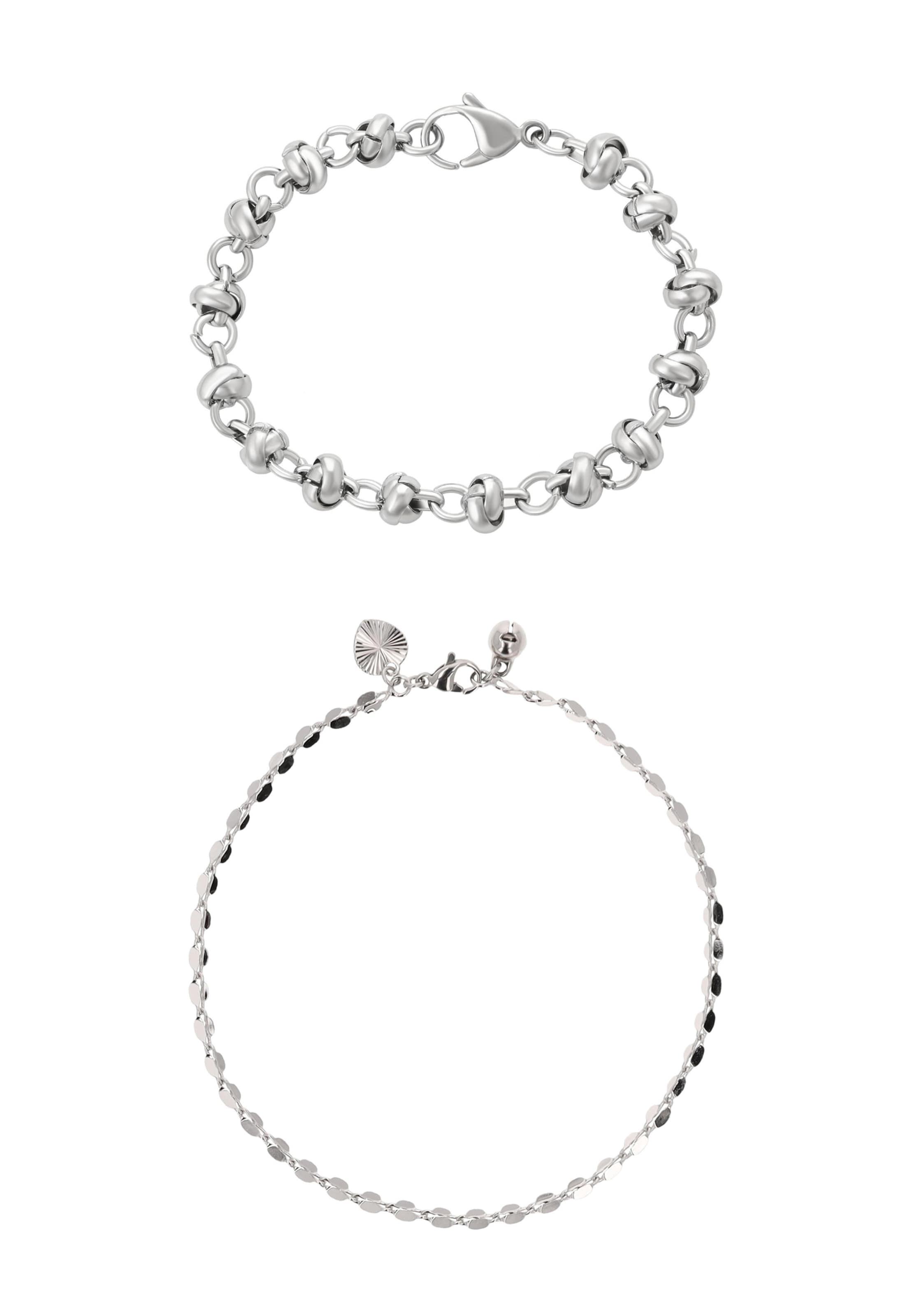 faina - Pulsera en plata: frente