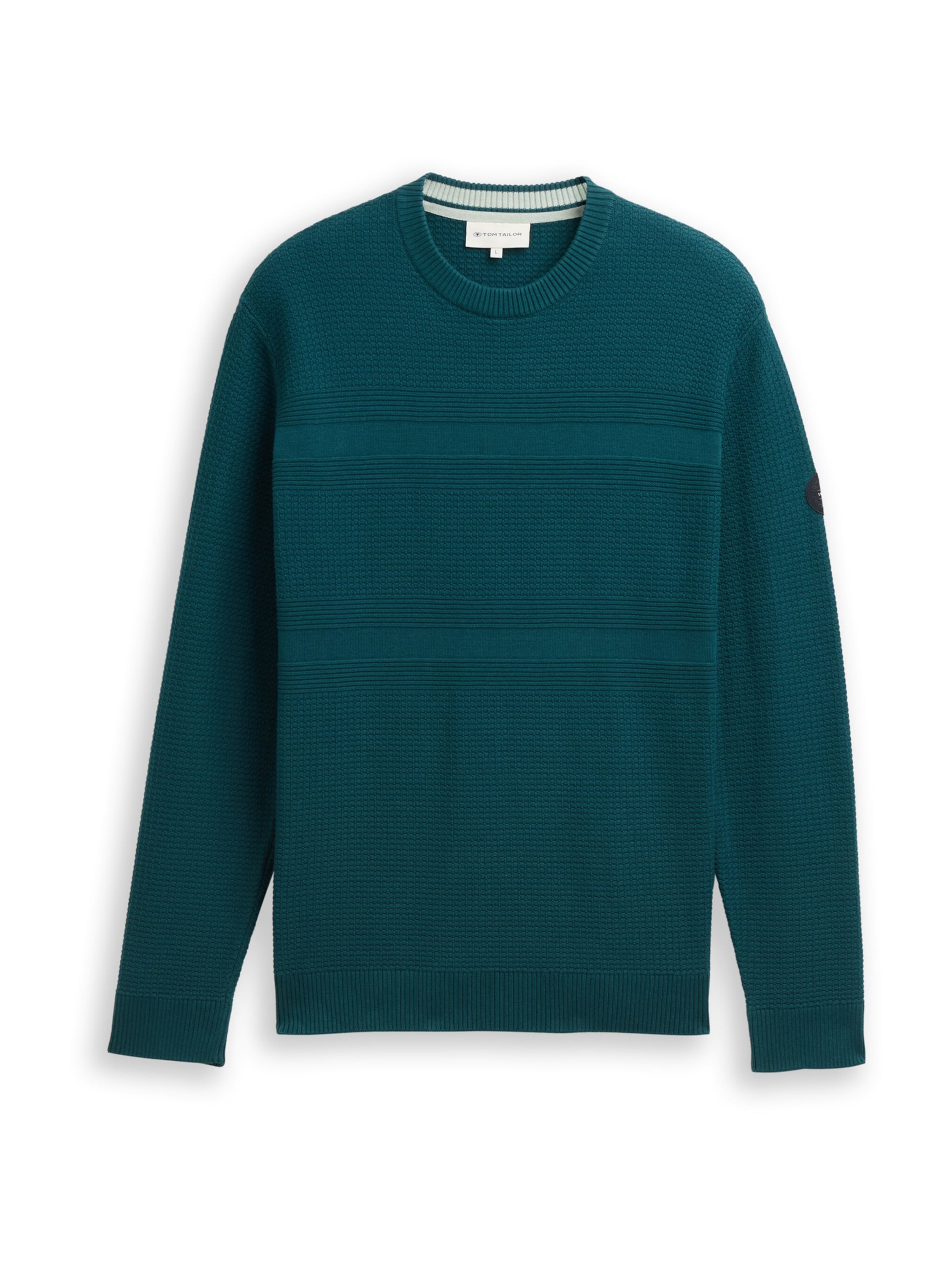 Pulover de la TOM TAILOR pe verde: față