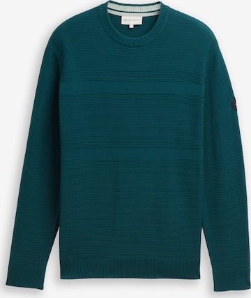 Pulover de la TOM TAILOR pe verde: față