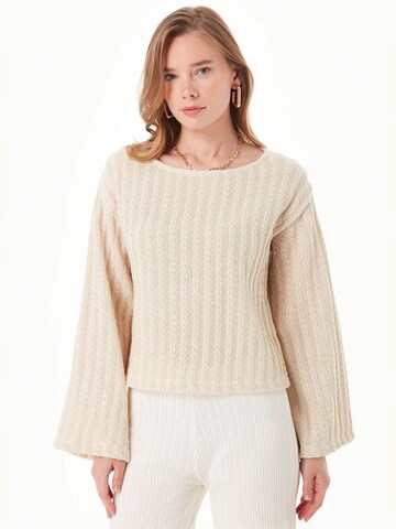 Organication Bluse in Weiß: Vorderseite