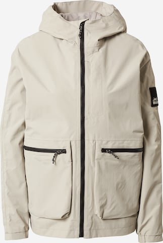 JACK WOLFSKIN Outdoor Jacket 'Rebel' in Grey: front