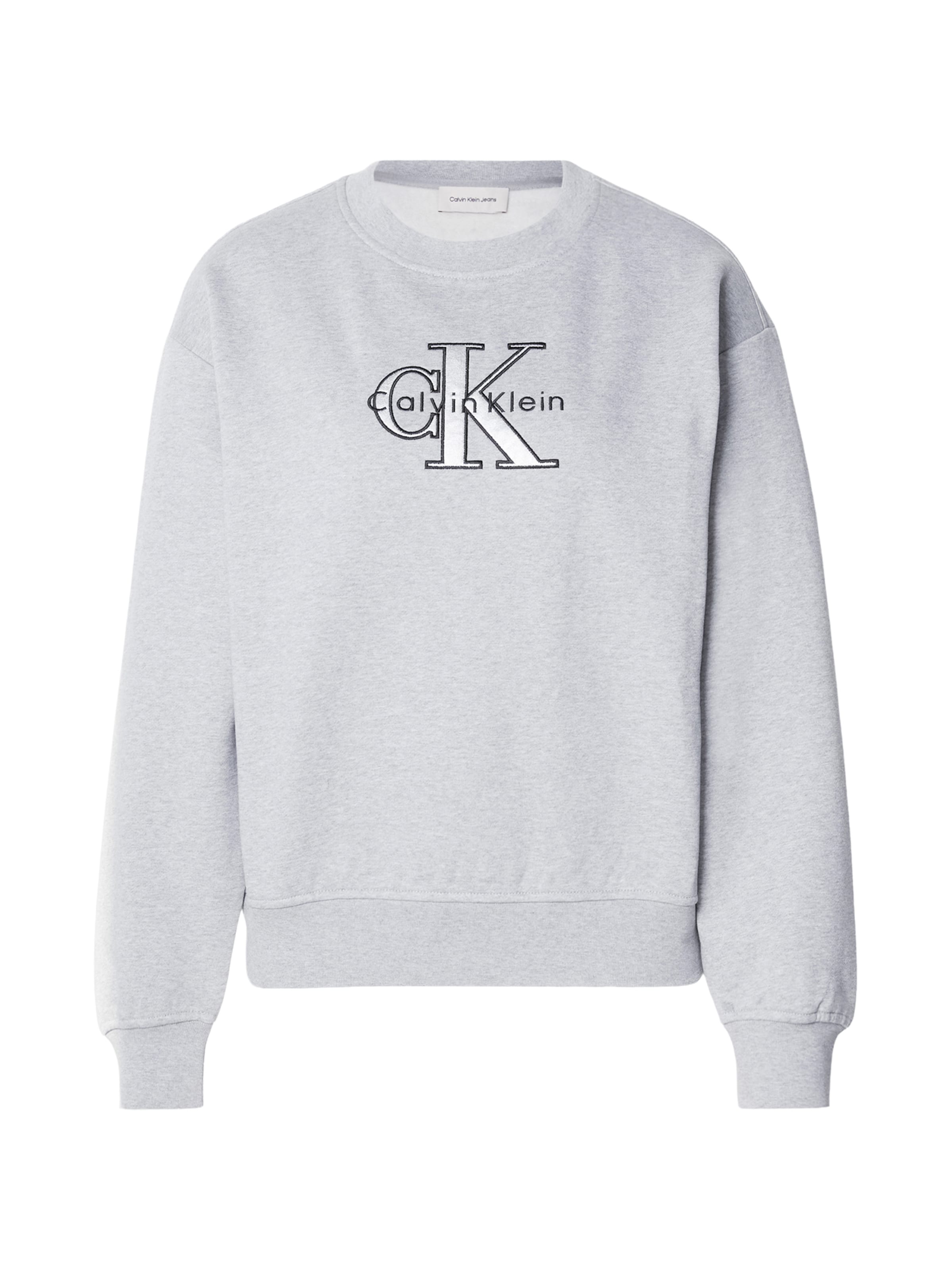 Calvin Klein JeansSweater majica - siva boja: prednji dio