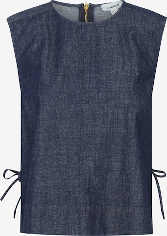 SOAKED IN LUXURY Blouse 'Chamy' in Blue: front