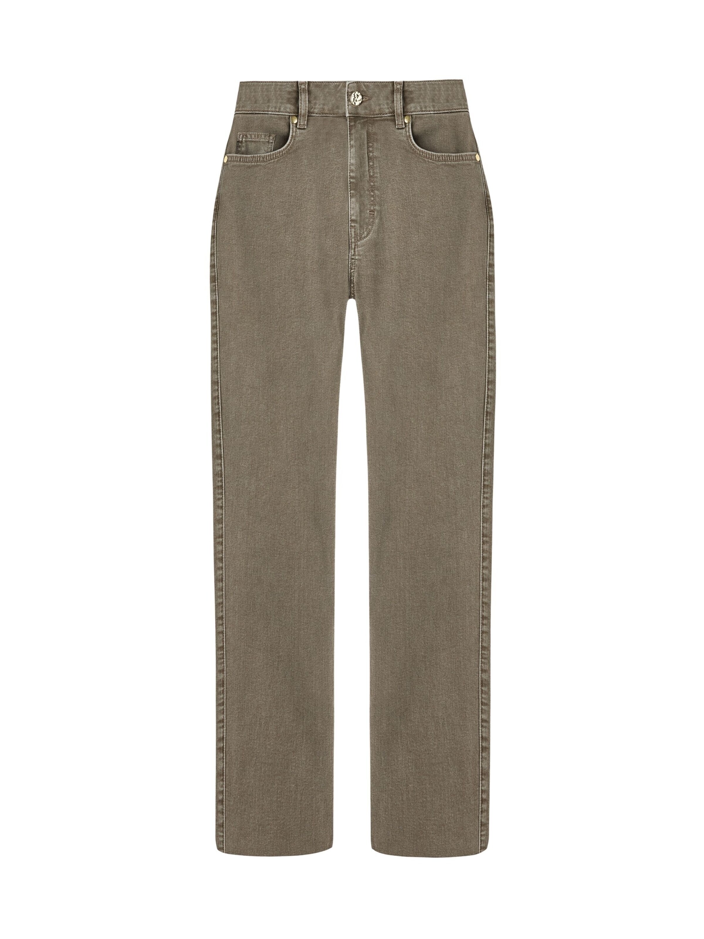 adl Tapered Jeans in Bruin: voorkant