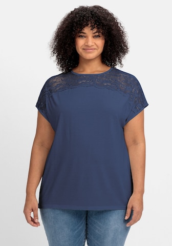 SHEEGO Blouse in Blauw: voorkant