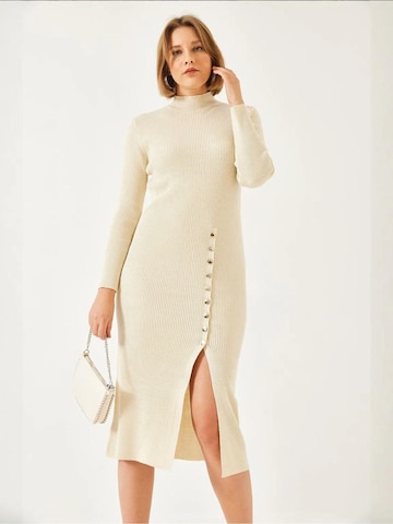 Abito in maglia di Bianco Lucci in beige: frontale