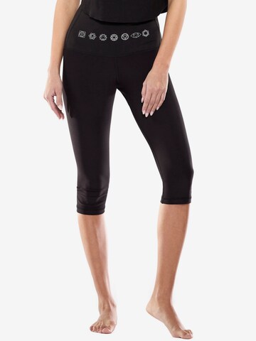 Winshape Skinny Športne hlače 'Hwl212C' | črna barva: sprednja stran