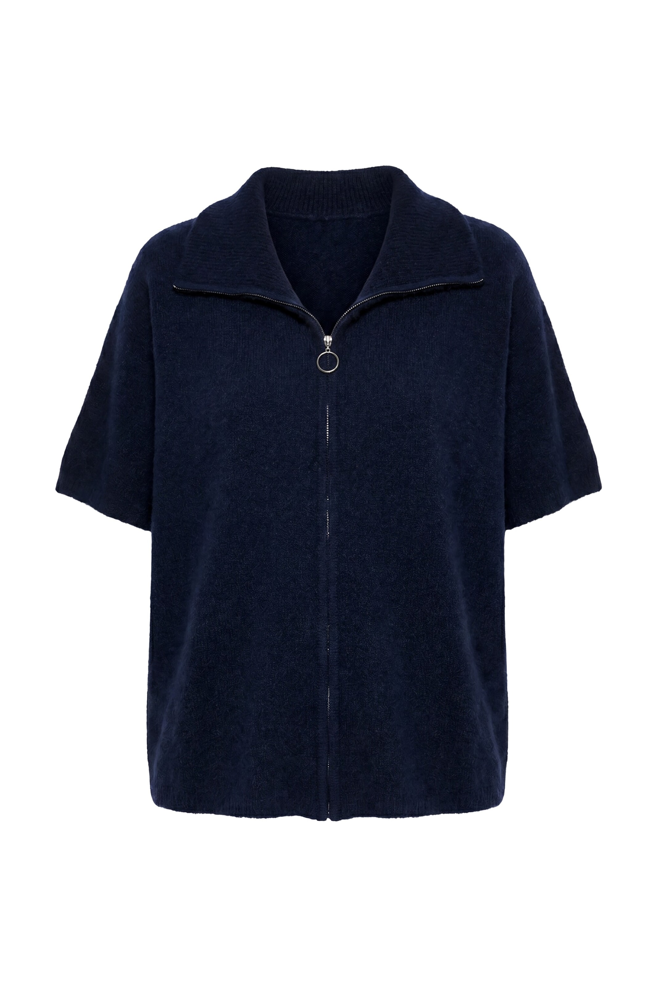 Ulla Popken Gebreid vest in Blauw: voorkant