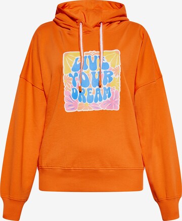 Sweat-shirt ebeeza en orange : devant