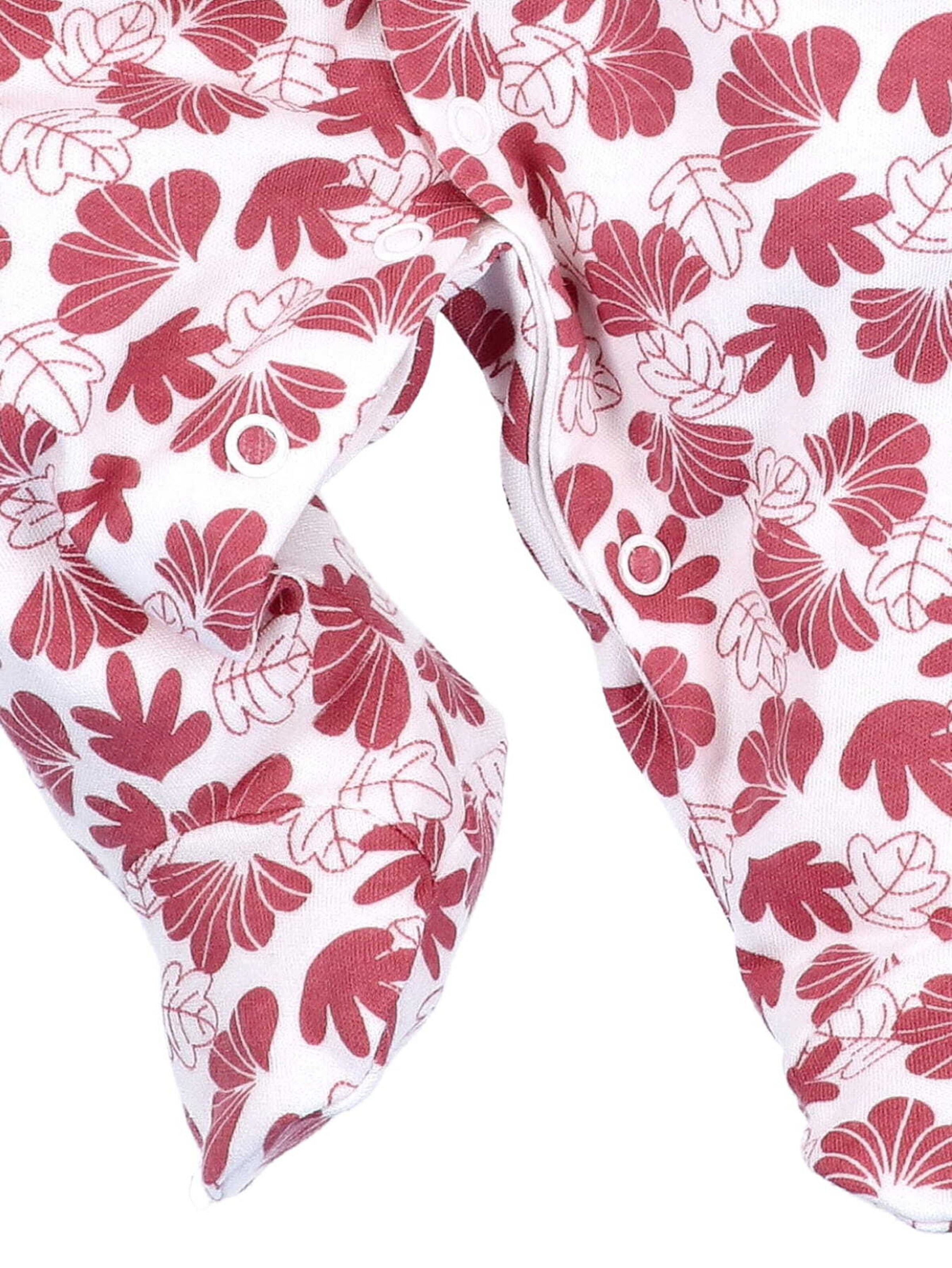 NINI Strampler 'Blätter' in Rot