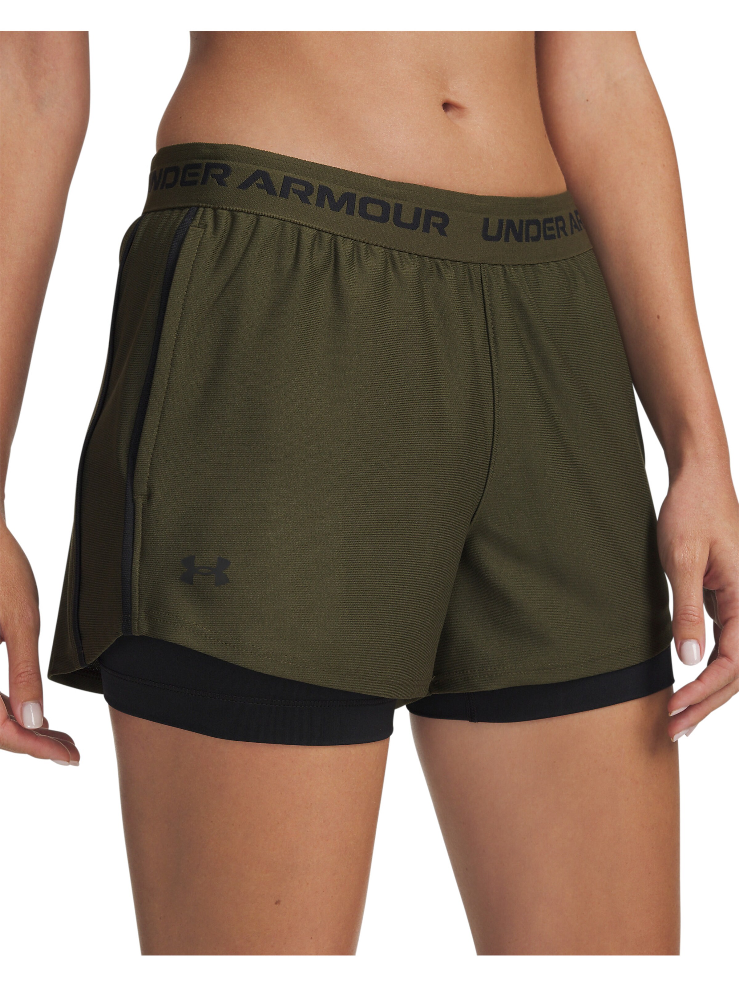 UNDER ARMOUR Regular Sportbroek in Groen: voorkant