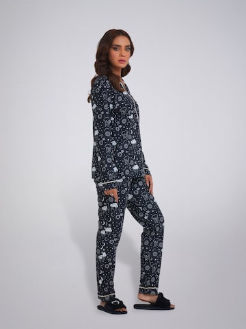 LEAFLETIC Pyjama‌‌‌ in Schwarz